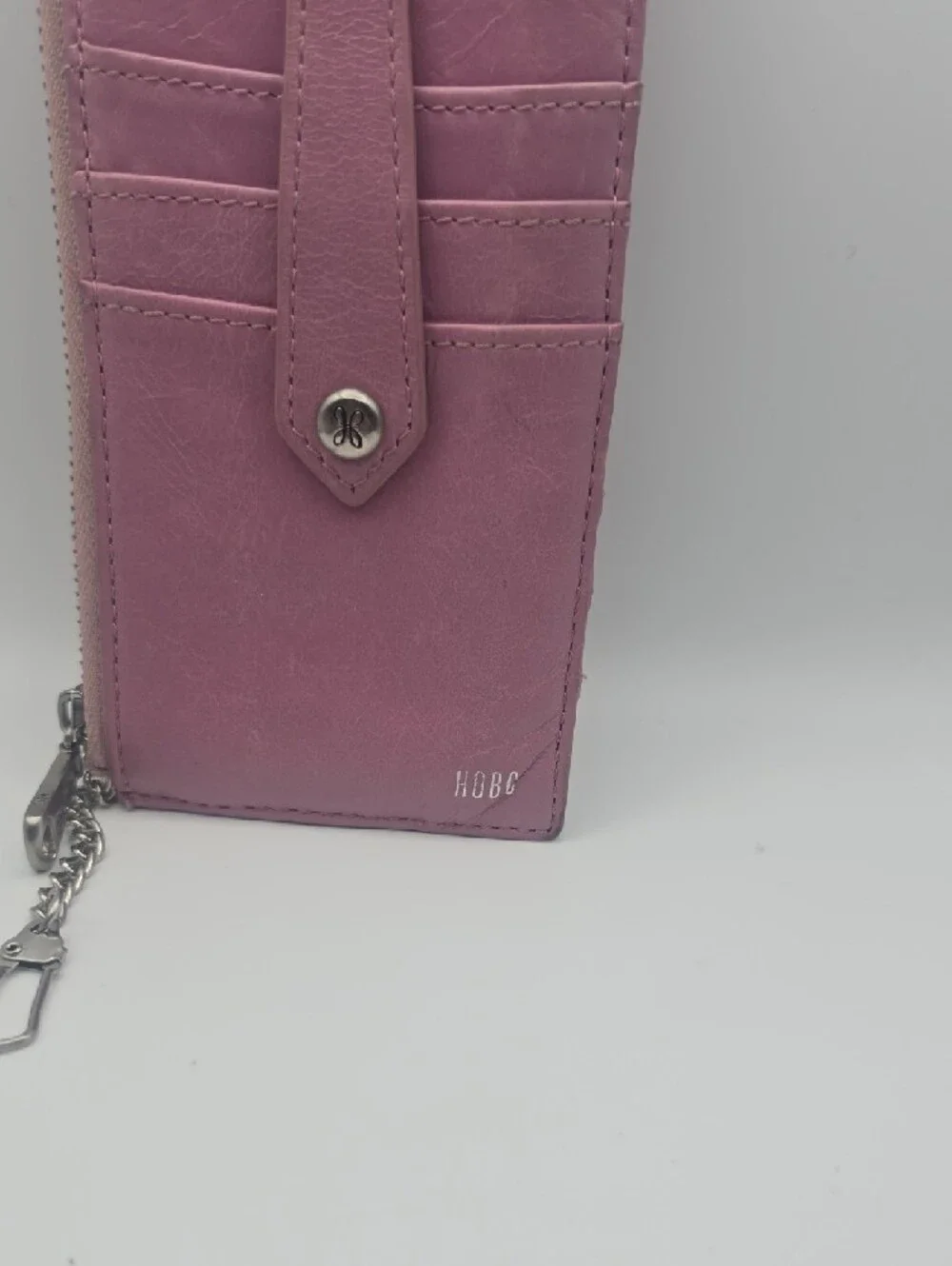Hobo Pink & Silver Hardware Double ID/Cardholder W/ Coin Compartment (GOOD)💗